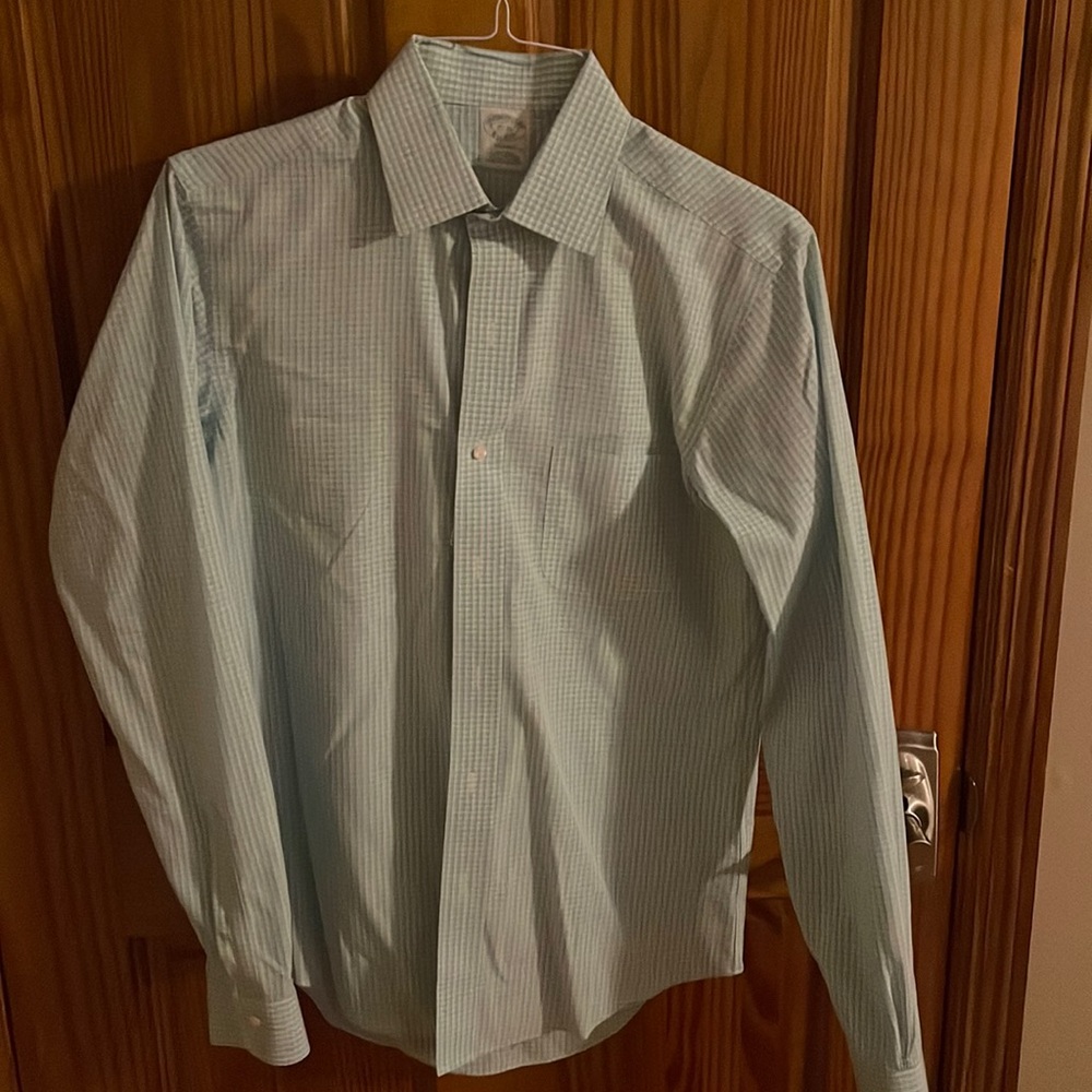 Brooks Brothers Green Checkered Shirt